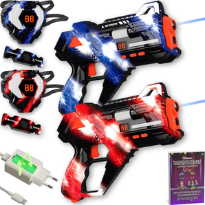 Set de laser game rechargeable avec livret éducatif
